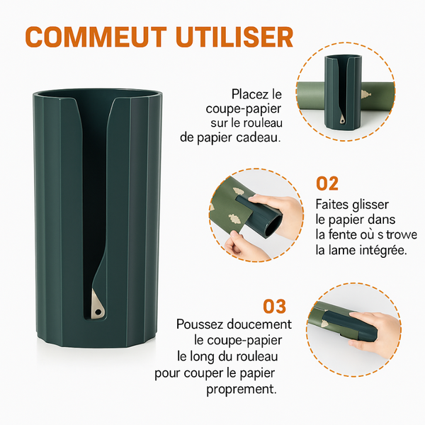 Coupe-papier d'emballage cadeau Frisottis